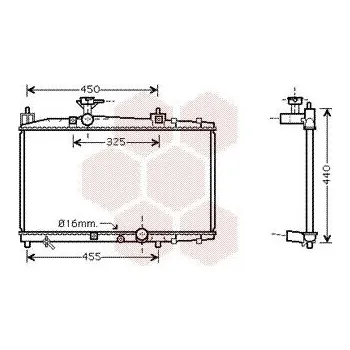 Motor automobilu Chladič, chlazení motoru VAN WEZEL 53002317