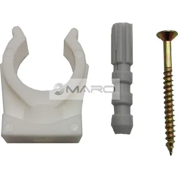 Instalatérský materiál Příchytka jednoduchá se šroubem 18 mm, P18JK