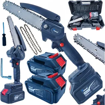 Ruční pilka Aku Řetězová Pila 36V 2x Aku 6" + Příslušenství