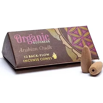 100% Přírodní Vykuřovadlo Arabské Kadidlo | Kužely tekoucí dým 12ks (Vonné kužely Arabské kadidlo, které jsou vyrobeny ze 100% přírodních složek. Ideální pro stojany tekoucí dým pro dokonalý efekt tekoucího dýmu, který má úžasnou vůni Nag Champa)