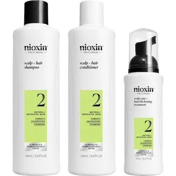 Vlasová regenerace Nioxin SYSTEM-2 Prirodni,-viditelne-ridnouci-vlasyNatural Hair Progressed ThinningSystem 2 3-Stufen-System Scalp + Shampoo 150 ml Conditioner Care Thickeing Treatment 40 340 ml (3&nbsp;132,00 Kč / 1 l)