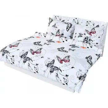 Povlečení Bavlněné povlečení Motýl bílý 140x200 70x90