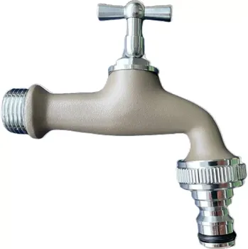 Vodovodní kohout Zahradní ventil sedlový 1/2", mocca, chrom