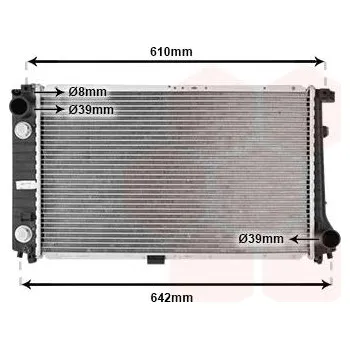 Motor automobilu Chladič, chlazení motoru VAN WEZEL 06002126