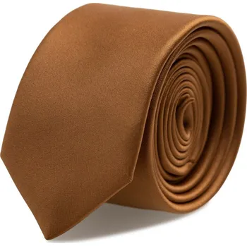 Kravata Kravata XL s kapesníčkem Brinkleys - cognac provedení: kravata Classic - prodloužená délka