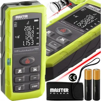 Sada nářadí Laserový dálkoměr s digitálním úhelníkem, dosah 50 m