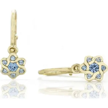 Náušnice Diante Zlaté náušnice s modrým kamenem 31503249