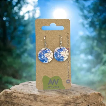 Náušnice art-wood.cz Visací náušnice - Luna, trojitá spirála