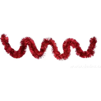 Vánoční ozdoba Široký řetěz, ČERVENÝ na vánoční dekorace, 200 cm