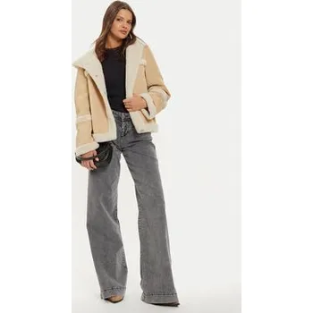 Liu Jo Sport Bunda z imitace kůže TF4140 E0903 Béžová Regular Fit XXL