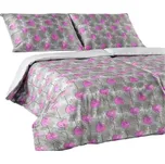 Saténové povlečení Geon srdce růžovošedá