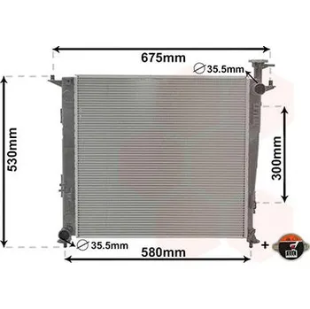 Motor automobilu Chladič, chlazení motoru VAN WEZEL 82012715