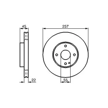 Brzdový kotouč Brzdové kotouče 256 mm Mazda 323 P V (BA) - BOSCH