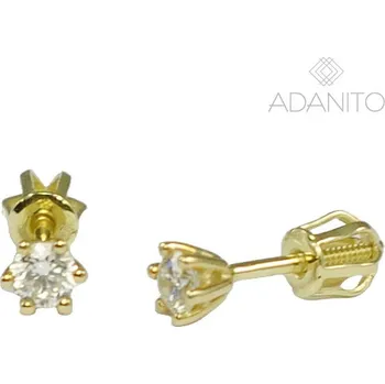 Náušnice Zlaté briliantové náušnice na šroubek