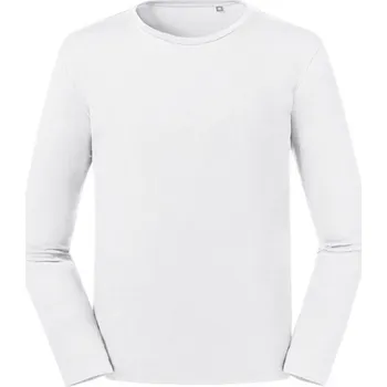 Russell Men's Pure Organic Long Sleeve T-Shirt RUSSELL bílá 2694040