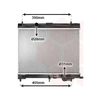 Motor automobilu Chladič, chlazení motoru VAN WEZEL 53002498