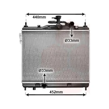 Motor automobilu Chladič, chlazení motoru VAN WEZEL 82002103