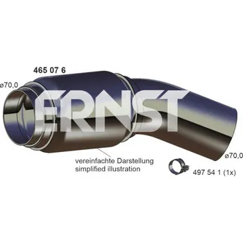 Zadní díl výfuku Prużný díl výfuku ERNST 465076