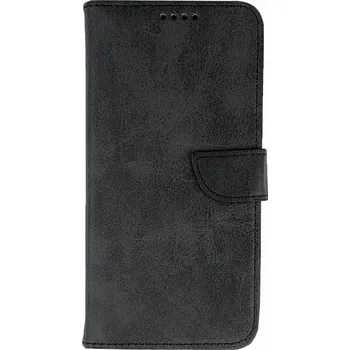 Pouzdro na mobilní telefon Flip knížkové pouzdro Leather Book z eko kůže - Apple iPhone 16 - černé (Leather Book Case for iPhone 16 - black)