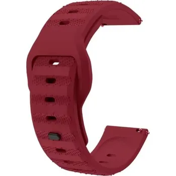 Příslušenství k chytrým hodinkám eses Silikonový řemínek s provlékáním - Vzorovaný vínový, 16 mm