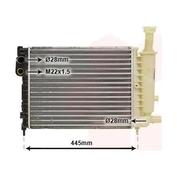 Motor automobilu Chladič, chlazení motoru VAN WEZEL 09002046