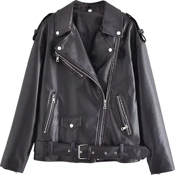 Dámský křivák Kožený křivák s páskem Barva: Černá, Velikost: M