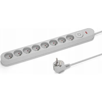 Přepěťová ochrana Montis napájecí lišta Přepěťová lišta, šedá, 8 zásuvek, 3m MONTIS MT139-3