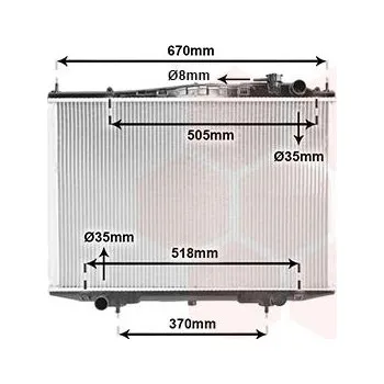 Motor automobilu Chladič, chlazení motoru VAN WEZEL 13002266