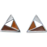 Stříbrné smaltové asymetrické náušnice Sychaeus