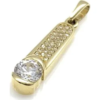 Přívěsek Diante Zlatý přívěsek s bílým kamenem 59626435
