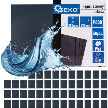 Brusný papír GEKO Voděodolný brusný papír – arch 230x280mm P400 G78489