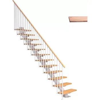 DOLLE SYDNEY - modulové schody přímé do 292 cm, zábradlí CLASSIC III (Přímé vedení 12 nášlapů)