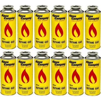 Turistický vařič Plynová kartuše kartuše 400ml 227g Alpen Camping X12 MZR 70904