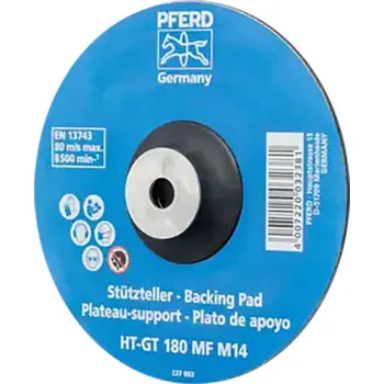 Brusný kotouč Pferd 44890220 | Nosič fíbrů 180 mm x M14, HT-GT extrémně tepelně odolný