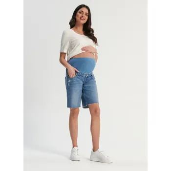 Dámské oblečení Sinsay - Džínové kraťasy MÁMA - modrá - 6881F-50J - 6881F-50J-34
