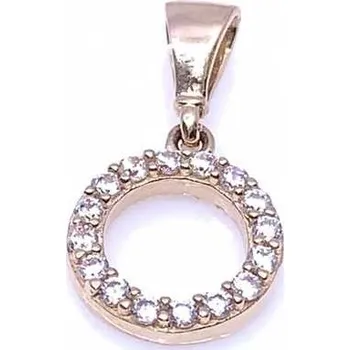 Přívěsek Diante Zlatý přívěsek s bílým kamenem 31508789