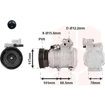 Kompresor klimatizace Kompresor, klimatizace VAN WEZEL 8301K715