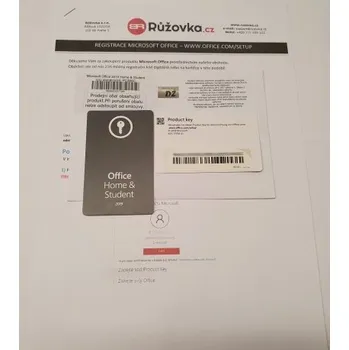 Microsoft Office 2019 Home & Student (pro domácnosti), Software Certifikát pravosti MICROSOFT kód produktu