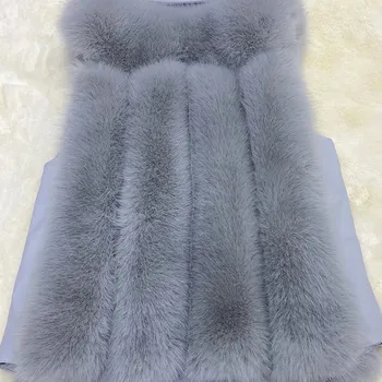 Dámský kožich Crop kožich s dlouhým rukávem, bez kapuce Barva: Šedá, Velikost: 4XL