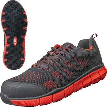 Pracovní obuv NITRAS SONIC STEP – S1P bezpečnostní obuv, černá/červená Velikost: 44