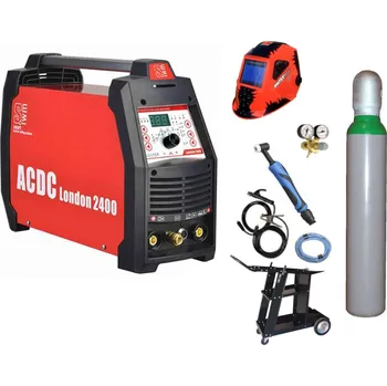 Svářečka VECTOR WELDING London 2400 AC/DC + příslušenství + lahev + kukla + vozík