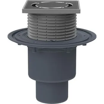 Kanalizační potrubí Hl PRIMUS BLUE podlahová vpust DN50/75/110, svislý odtok, zápachová uzávěra, PP, nerez ocel