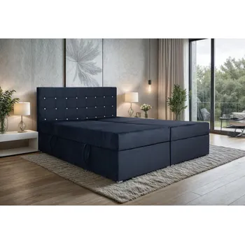 Ložnice Falco Postel Hortenzie 180x200 černá s krystaly