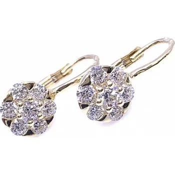 Náušnice Diante Zlaté náušnice s bílým kamenem 59637964