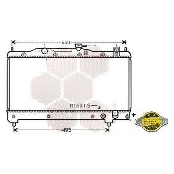 Motor automobilu Chladič, chlazení motoru VAN WEZEL 53002239