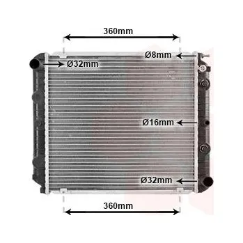 Motor automobilu Chladič, chlazení motoru VAN WEZEL 59002039