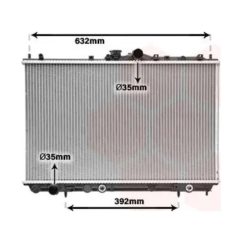 Motor automobilu Chladič, chlazení motoru VAN WEZEL 32002153