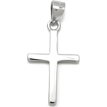 Přívěsek Stříbrný přívěsek - kříž hladký Aladan