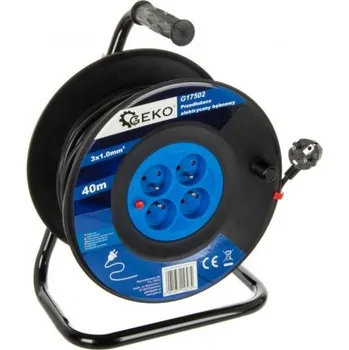 Prodlužovací kabel Elektrický Prodlužovací Kabel Buben 3x1mm2 40m Geko 62990