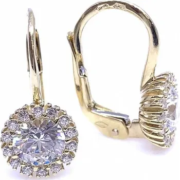 Náušnice Diante Zlaté náušnice s bílým kamenem 59637895